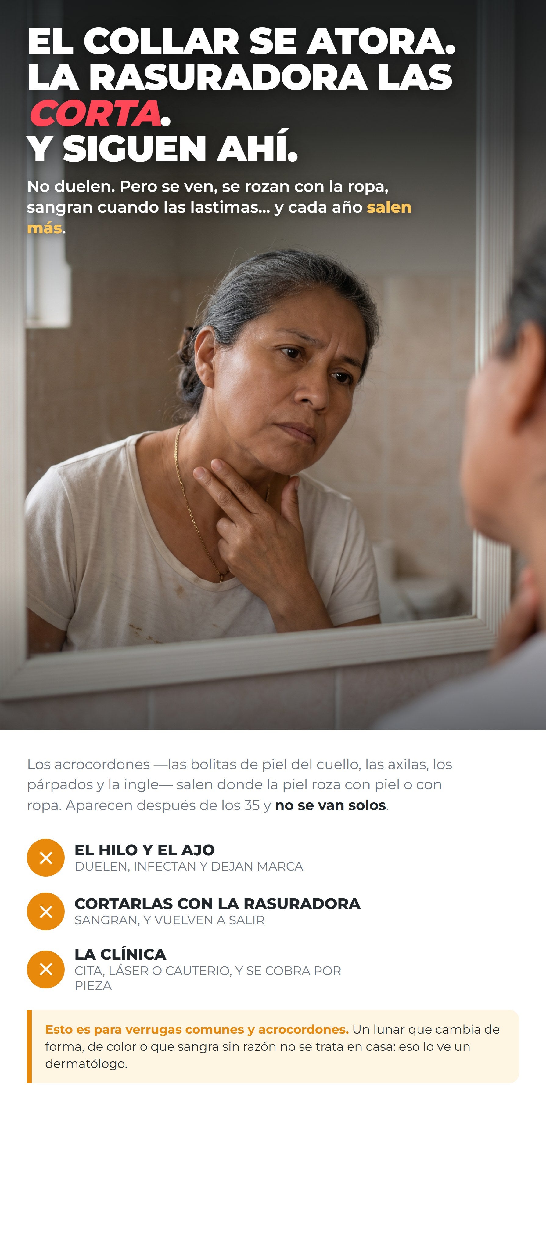 El collar se atora y la rasuradora las corta