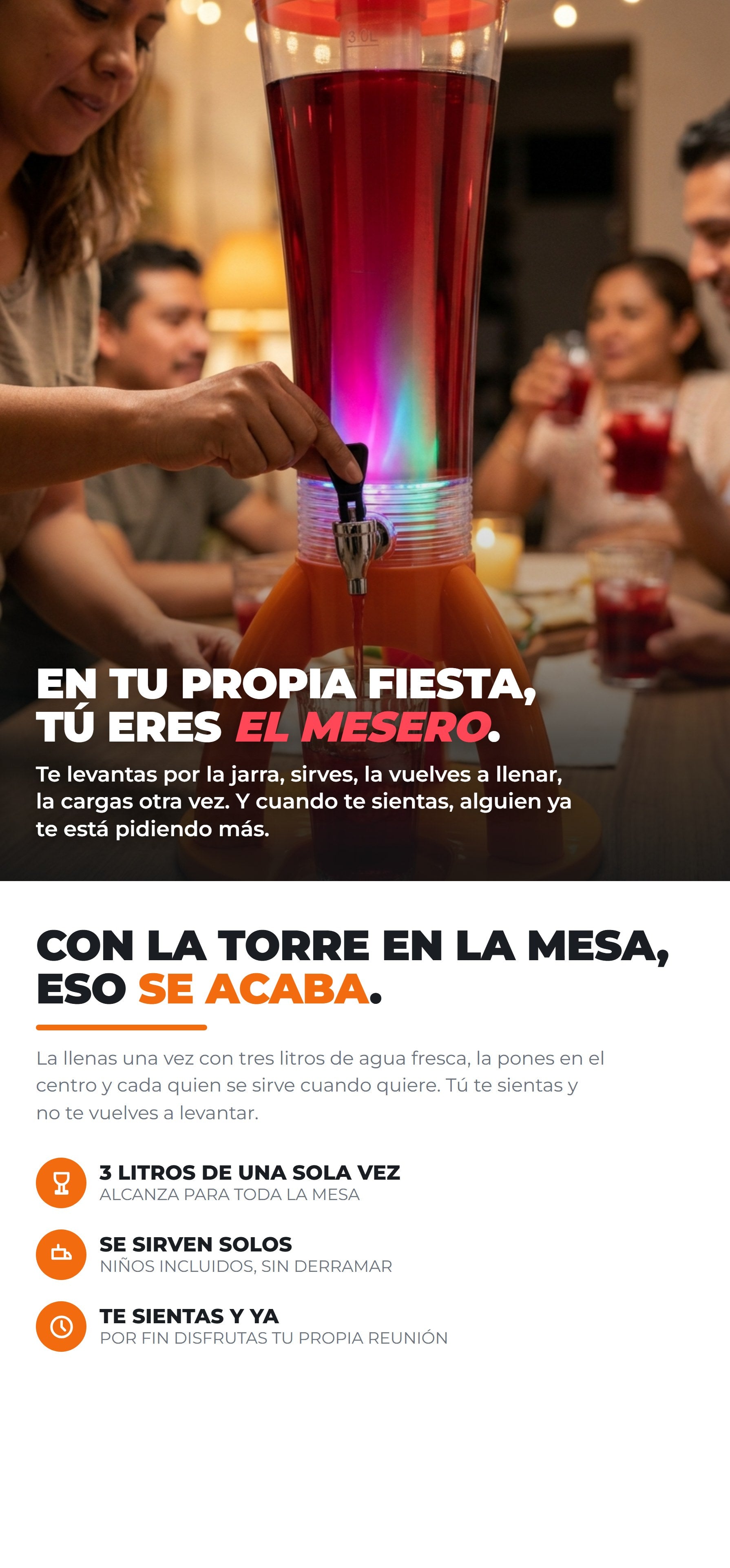 En tu propia fiesta tu eres el mesero