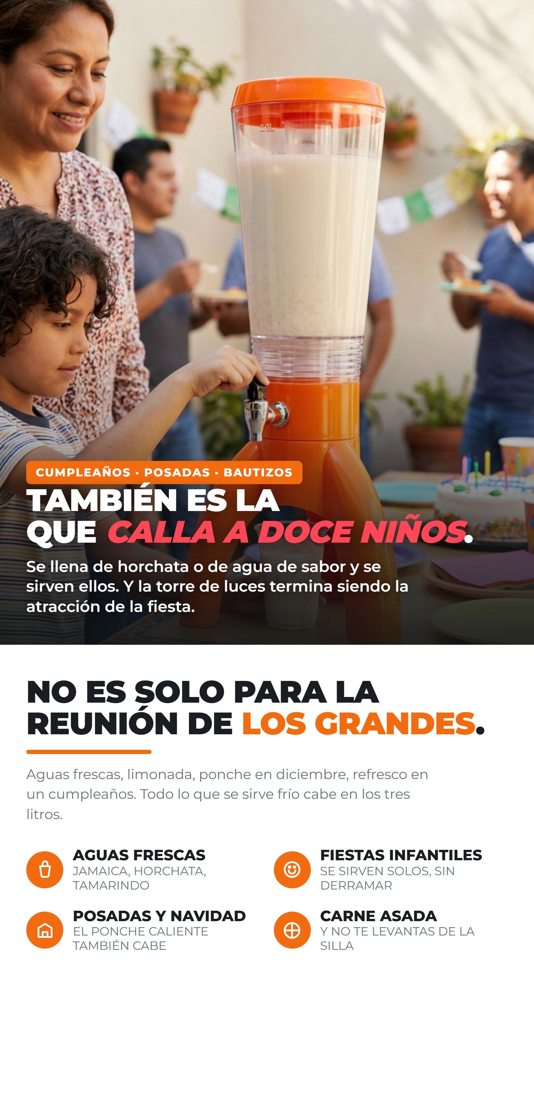 Tambien para fiestas infantiles y posadas